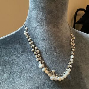 Silpada 1723 Necklace Sterling Silver Chain with Freshwater Pearls Cha Cha Style